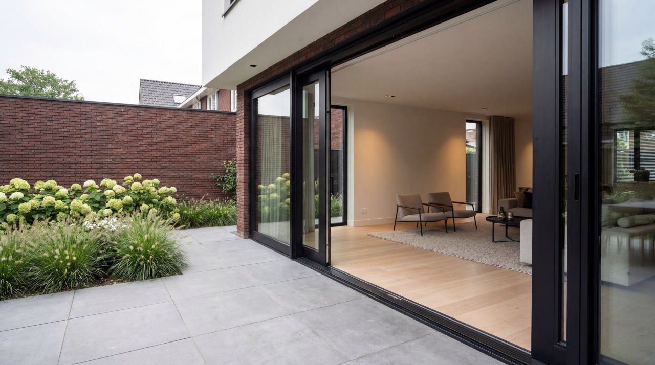 Schuifpui detail - soepele rail