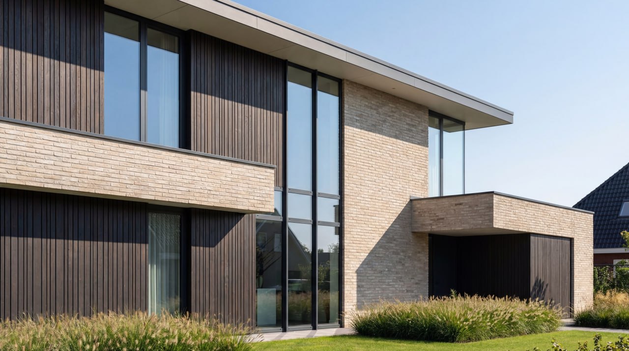 Aluminium kozijnprofiel in modern interieur